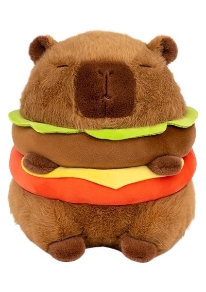 Love Burger Capybara Peluş Oyuncak Sevimli Fare Bebek Yastık (Yurt Dışından)