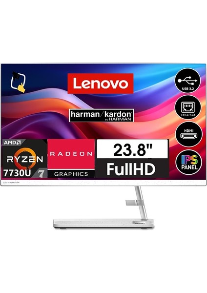 Ideacentre 3 Amd Ryzen 7 7730U 32GB 1tb SSD Windows 11 Pro 23.8" Fhd All In One Bilgisayar F0G100TMTX-SNERTECH