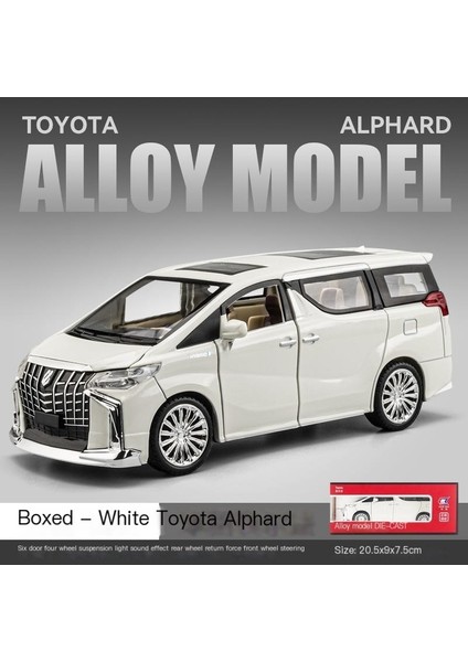 1:24 Toyota Alpha Ticari Araç Alaşım Araba Modeli Ses ve Işık Versiyonu Araba Modeli Simülasyon Metal Oyuncak Araba (Yurt Dışından)