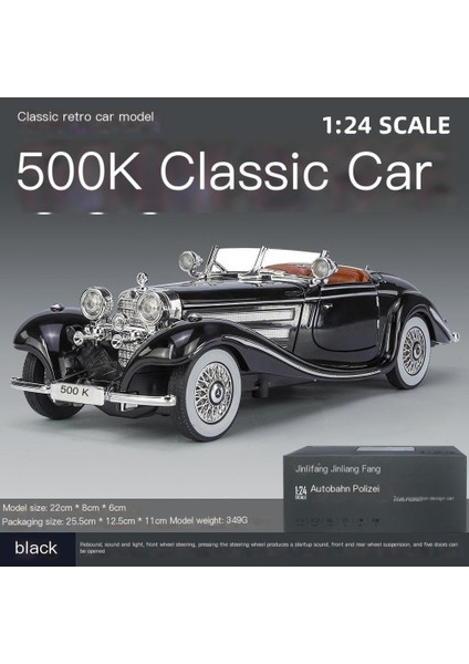 Kutulu 1:24 Mercedes-Benz 500K Klasik Araba Alaşım Araba Modeli Koleksiyonu Süsleri (Yurt Dışından) fiyatları