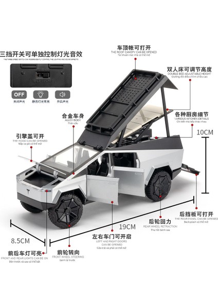 [kutulu] Simüle Edilmiş 1:24 Alaşım Tesla Rv Model Oyuncak Koleksiyonu Süsleri (Yurt Dışından)