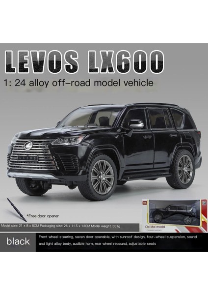 1:24 Simüle Edilmiş LX600 Alaşım Araba, Gerçek Metal Süs Oyuncak Arabayı Taklit Ediyor (Yurt Dışından)