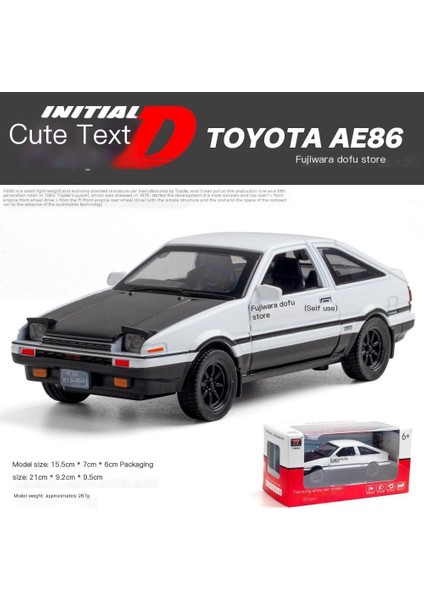 AE86 Alaşım Araba Modeli Kafa Metin D Araba Iç Dekorasyon Çocuk Alaşım Araba Simülasyon Araba Modeli (Yurt Dışından)