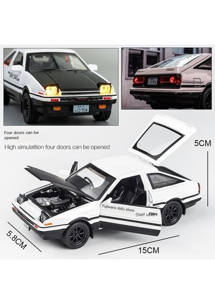 AE86 Alaşım Araba Modeli Kafa Metin D Araba Iç Dekorasyon Çocuk Alaşım Araba Simülasyon Araba Modeli (Yurt Dışından)