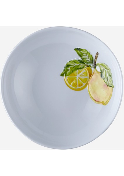 Capri Beyaz Melamin Çukur Tabak 20 cm