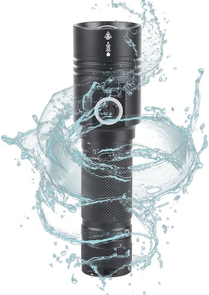 XHP50 Parlama Feneri Geri Çekilebilir USB Şarj (Yurt Dışından)