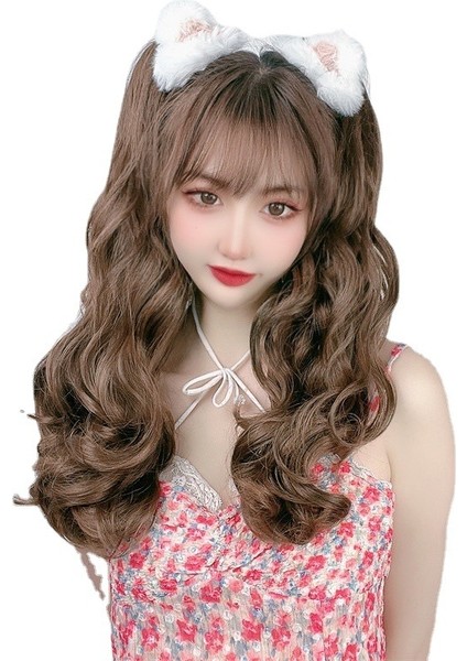 At Kuyruğu Peruk Kadın Klipsli Yüksek At Kuyruğu Uzun Kıvırcık Saç Büyük Dalga Kıvırcık Saç Çift At Kuyruğu Örgü Peruk (Yurt Dışından) indirimleri