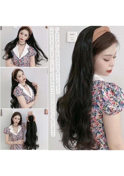 U-Şekilli Hairband Dalgalı Peruk Moda Uzun Kıvırcık Saç Uzantıları Kadınlar Kızlar Için Kişiselleştirilmiş Saç Aksesuarları (Yurt Dışından)