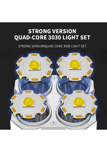 4 Çekirdekli LED Çok Fonksiyonlu Parlak El Feneri Cob Yan Işık Açık Taşınabilir Ev USB Şarj Edilebilir El Feneri (Yurt Dışından) fiyatları