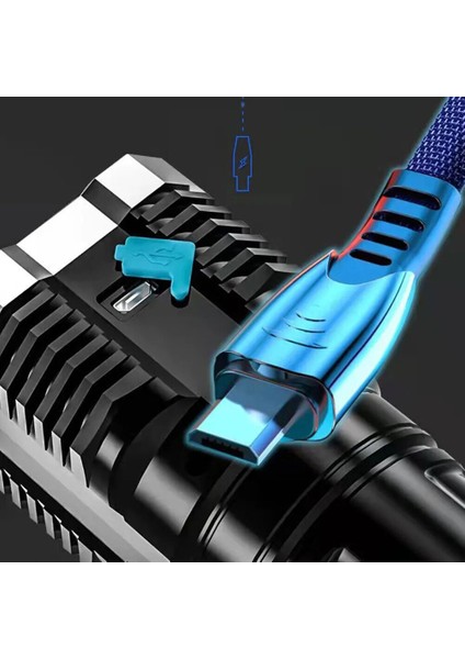 4 Çekirdekli LED Çok Fonksiyonlu Parlak El Feneri Cob Yan Işık Açık Taşınabilir Ev USB Şarj Edilebilir El Feneri (Yurt Dışından) indirimleri