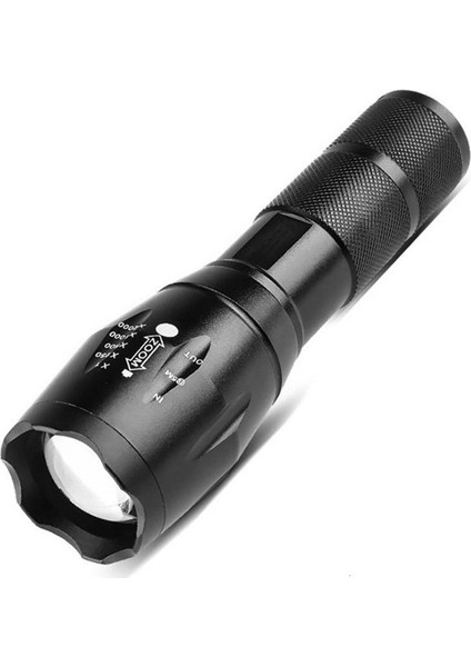 Sınır Ötesi T6 Güçlü Işık El Feneri LED Alüminyum Alaşım Teleskopik Yakınlaştırma USB Şarj Açık Projektör Uzaktan El Feneri (Yurt Dışından)