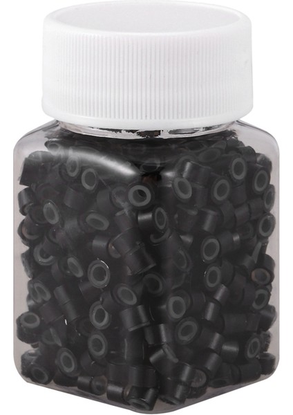 1000 Adet Siyah 5mm Silikon Astarlı Mikro Halka Bağlantılar Boncuk I Sopa Saç Uzatma Kurulumu ve Tüyler (Yurt Dışından) modelleri