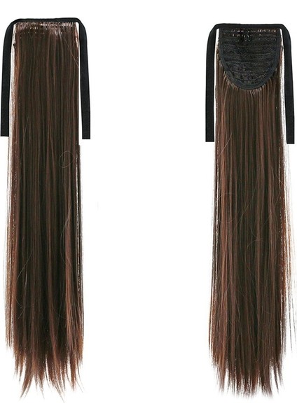 Nyt Uzatma At Kuyruğu Saç Sarma Şerit Klipsli Postiş Koyu Kahverengi Düz (Yurt Dışından) fiyatları