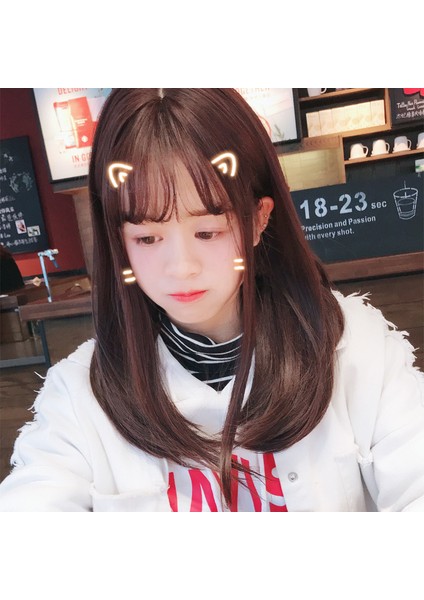 Peruk Kadın Uzun Düz Saç Düz Patlama Peruk Kafa Kapağı Desteği Yurtdışı (Yurt Dışından) fiyatları