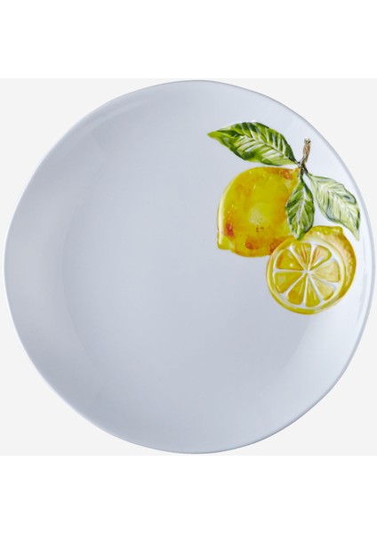 Capri Beyaz Melamin Yemek Tabağı 28 cm