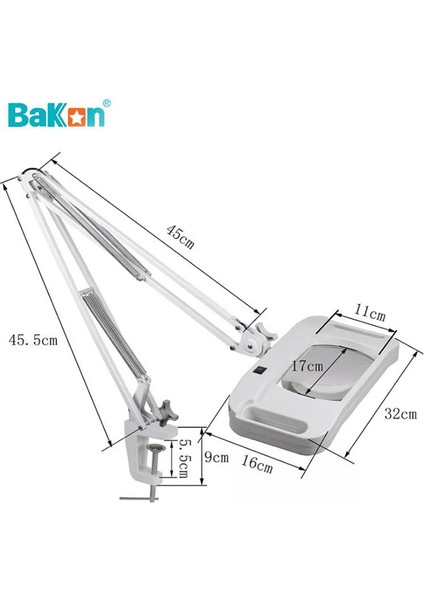 BK500D-5X LED Akrobat Büyüteç LED Aydınlatma