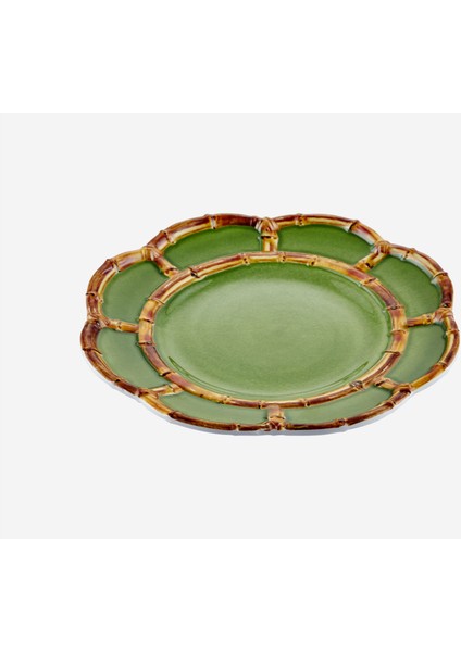 Bambu Yeşil Melamin Kahvaltı Tabağı 23 cm