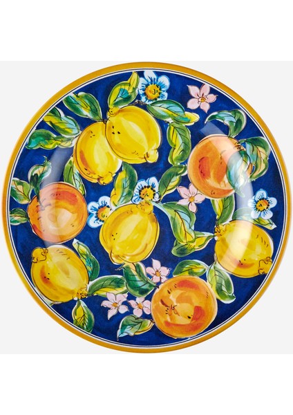 Capri Mavi Melamin Yemek Tabağı 28 cm