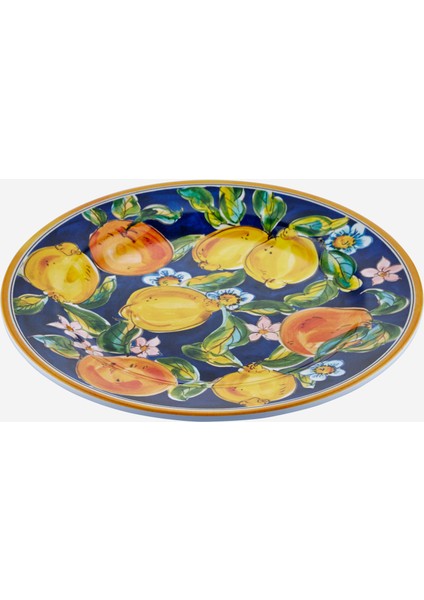 Capri Mavi Melamin Yemek Tabağı 28 cm