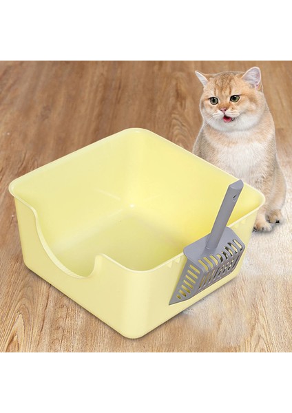 Üstü Açık Pet Çöp Tepsisi Sıçrama Önleyici Kedi Lazımlığı Yavru Kedi Küçük Orta Kediler Için Yüksek Taraflı Kitty Çöp Tavası ile Kedi Kumu Kutusu (Yurt Dışından) modelleri