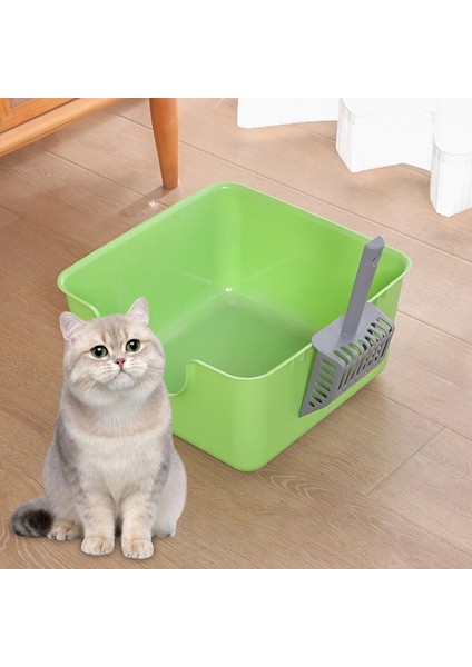 Üstü Açık Pet Çöp Tepsisi Sıçrama Önleyici Kedi Lazımlığı Yavru Kedi Küçük Orta Kediler Için Yüksek Taraflı Kitty Çöp Tavası ile Kedi Kumu Kutusu (Yurt Dışından) indirimleri