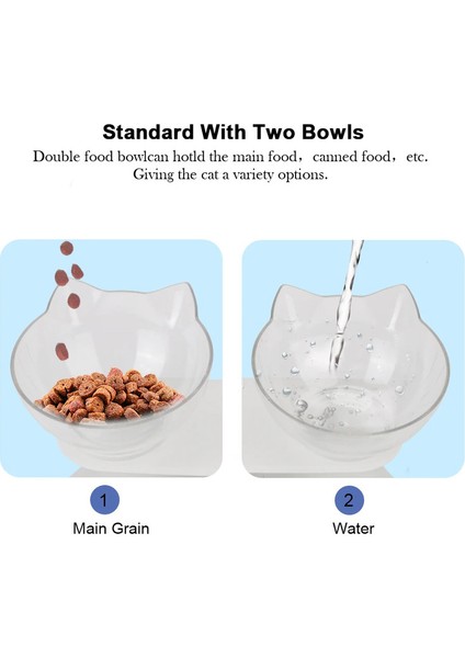 Kedi Kase Köpek Kase Koruma Servikal Yükseltilmiş Stand ile Dayanıklı Çift Kaseler Kaymaz Pet Gıda Su Besleyici (Yurt Dışından) modelleri