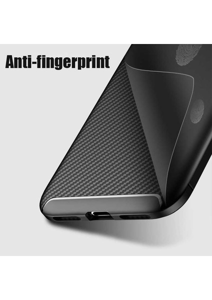 Apple iPhone Xs Max 6.5 Kılıf Karbon Koruyucu Yumuşak Silikon Nero Kapak