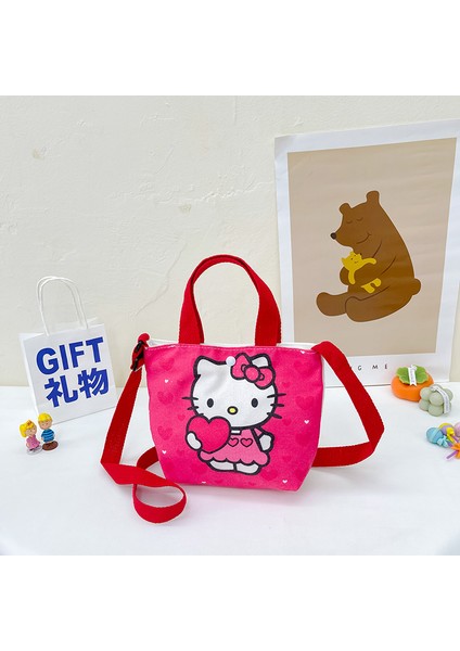 Hello Kitty Kız Kanvas Çocuk Eğlence Messenger Omuz Çantası (Yurt Dışından)