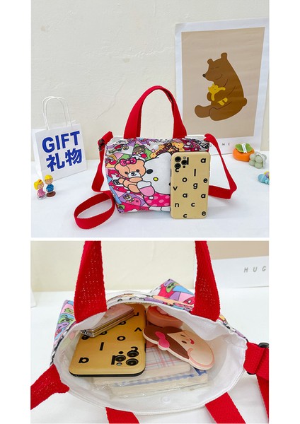 Hello Kitty Kız Kanvas Çocuk Eğlence Messenger Omuz Çantası (Yurt Dışından) modelleri