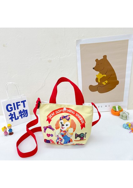 Sevimli Hayvan Kız Kanvas Çocuk Eğlence Messenger Omuz Çantası (Yurt Dışından)