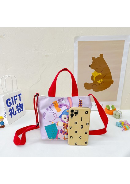 Sevimli Hayvan Kız Kanvas Çocuk Eğlence Messenger Omuz Çantası (Yurt Dışından) modelleri