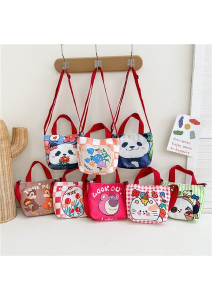 Moda Stil Kız Kanvas Çocuk Eğlence Messenger Omuz Çantası (Yurt Dışından)