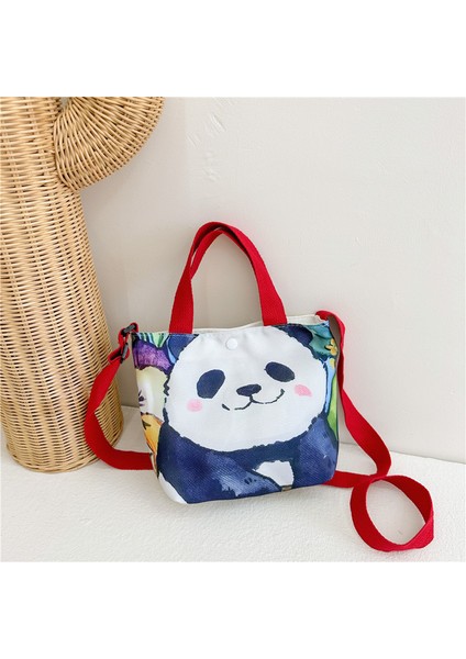 Moda Stil Kız Kanvas Çocuk Eğlence Messenger Omuz Çantası (Yurt Dışından)