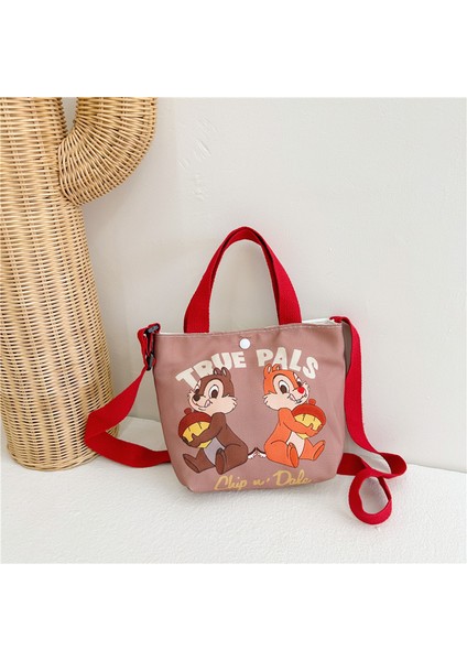 Moda Stil Kız Kanvas Çocuk Eğlence Messenger Omuz Çantası (Yurt Dışından)