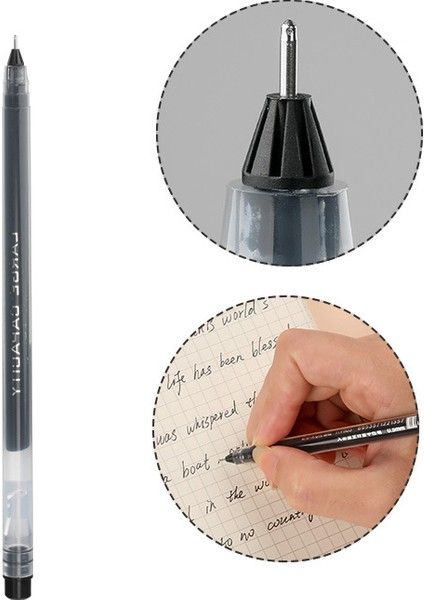12 Parça 0.5mm Sıvı Mürekkep Rollerball Jel Kalem Büyük Kapasiteli Yazma Pürüzsüz Okul Öğrenci Ofis Kırtasiye (Yurt Dışından)