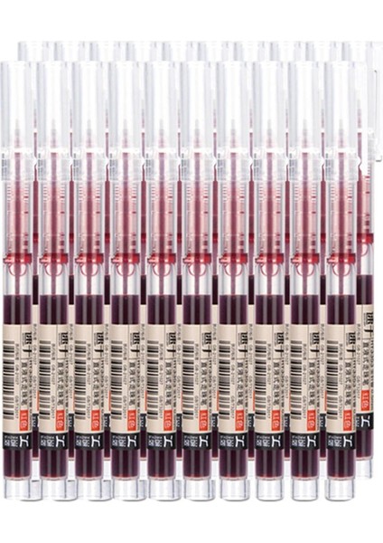 20 Parça 0.5mm Ince Nokta Düz Sıvı Jel Kalem Hızlı Kuru Rulo Tükenmez Kalem (Yurt Dışından)