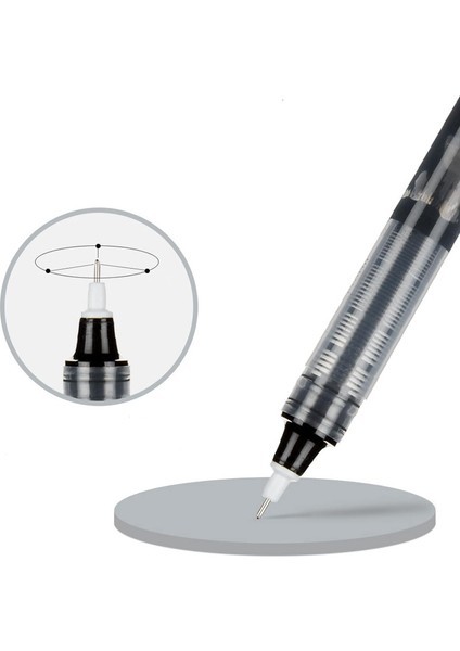 20 Parça 0.5mm Ince Nokta Düz Sıvı Jel Kalem Hızlı Kuru Rulo Tükenmez Kalem (Yurt Dışından)