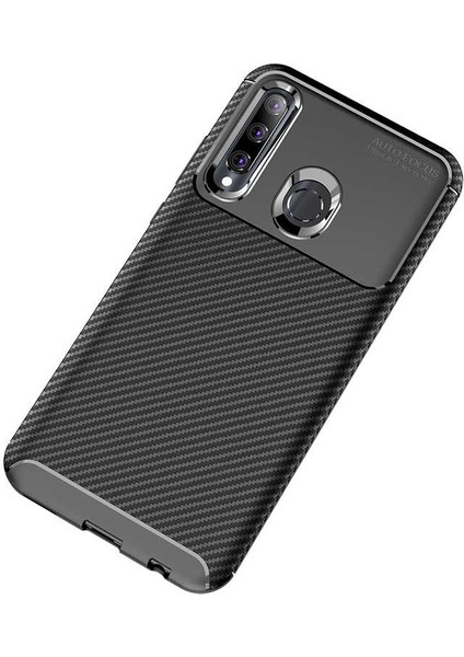 Huawei Honor 20 Lite Kılıf Karbon Koruyucu Yumuşak Silikon Nero Kapak