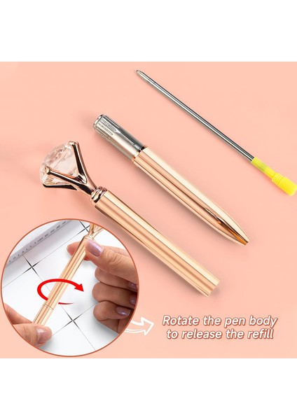 6 Parça 1.0mm Sevimli Metal Tükenmez Kalemler Kadınlar Için Ofis Okul Malzemeleri (Yurt Dışından)