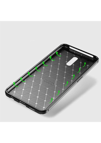 Oppo Reno Kılıf Karbon Koruyucu Yumuşak Silikon Nero Kapak