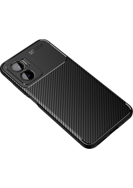 Xiaomi Redmi Note 11E Kılıf Karbon Koruyucu Yumuşak Silikon Nero Kapak