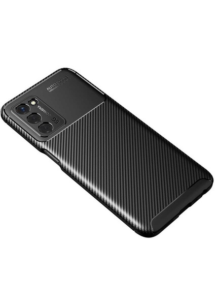 Oppo A55 5g Kılıf Karbon Koruyucu Yumuşak Silikon Nero Kapak