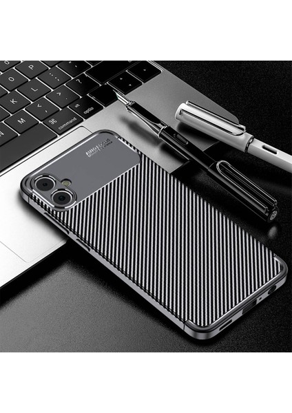 Samsung Galaxy A05 Kılıf Karbon Koruyucu Yumuşak Silikon Nero Kapak