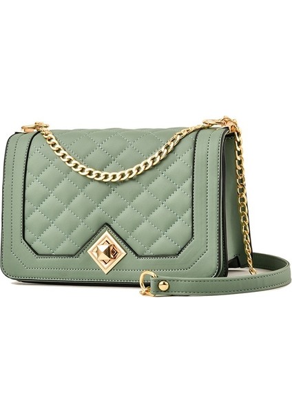 Kadın Postacı Çantası Zincir Ekose Küçük Okul Çantası (Yurt Dışından)