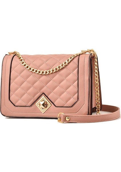 Kadın Postacı Çantası Zincir Ekose Küçük Okul Çantası (Yurt Dışından)