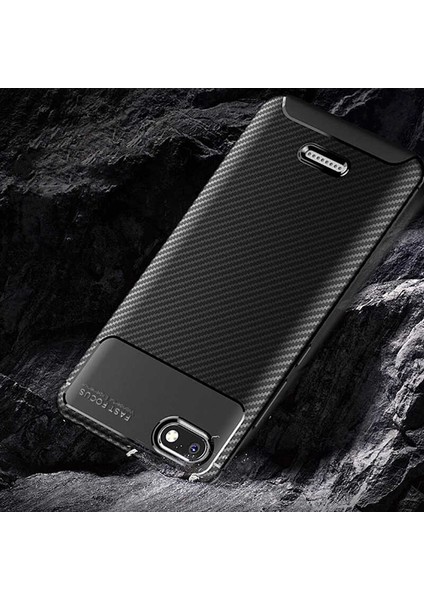 Xiaomi Redmi 6A Kılıf Karbon Koruyucu Yumuşak Silikon Nero Kapak