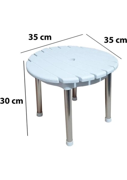 Lambiri Yuvarlak Aliminyum Ayak Tabure