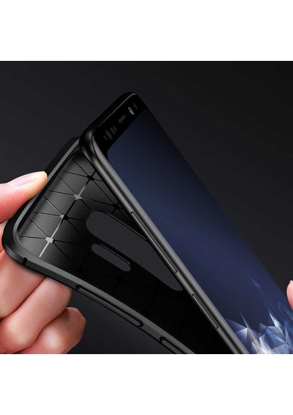 Samsung Galaxy S9 Plus Kılıf Karbon Koruyucu Yumuşak Silikon Nero Kapak