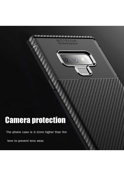 Samsung Galaxy Note 9 Kılıf Karbon Koruyucu Yumuşak Silikon Nero Kapak