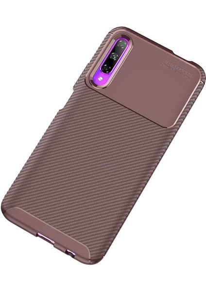 Huawei P Smart Pro 2019 Kılıf Karbon Koruyucu Yumuşak Silikon Nero Kapak